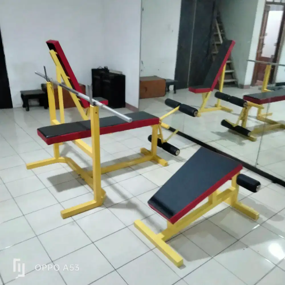 Jual alat fitness 3 unit..bempres. bangku.allat sit up..