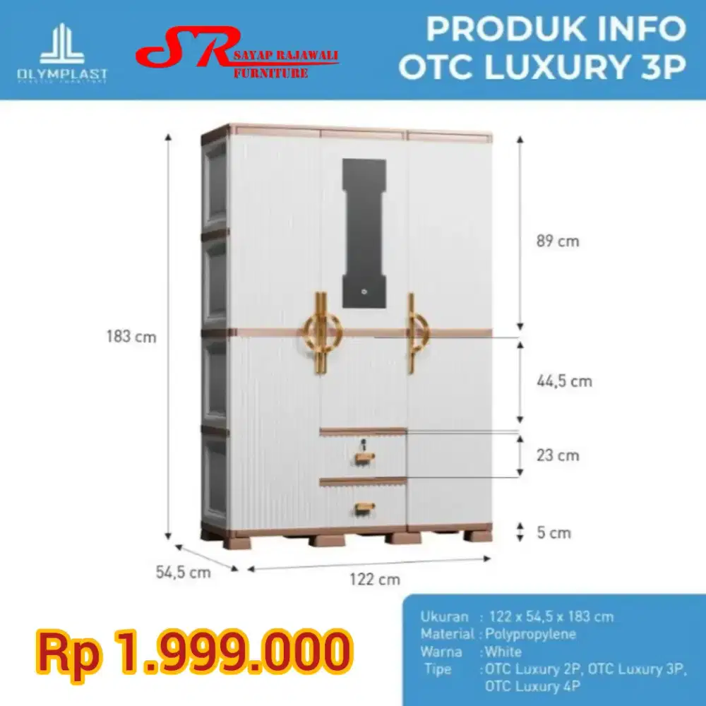 Lemari Plastik Olymplast OTC Luxury Series Murah Jogja (Ars)