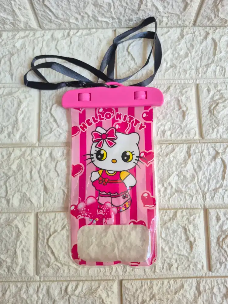Waterproof Pouch Anti Air Tas HP Anti Air Pink Karakter Kartun Anak