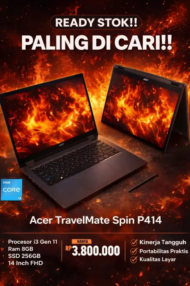 Laptop Acer 2in1 Touchscreen flip 360