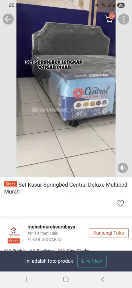 Kasur central spring bed