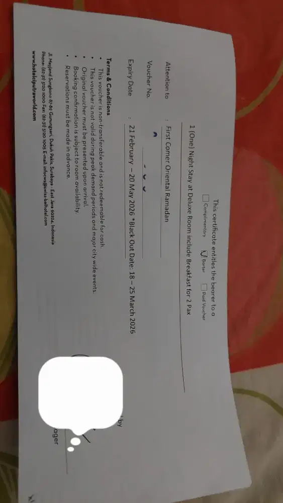 Voucher Hotel Ciputra World Surabaya