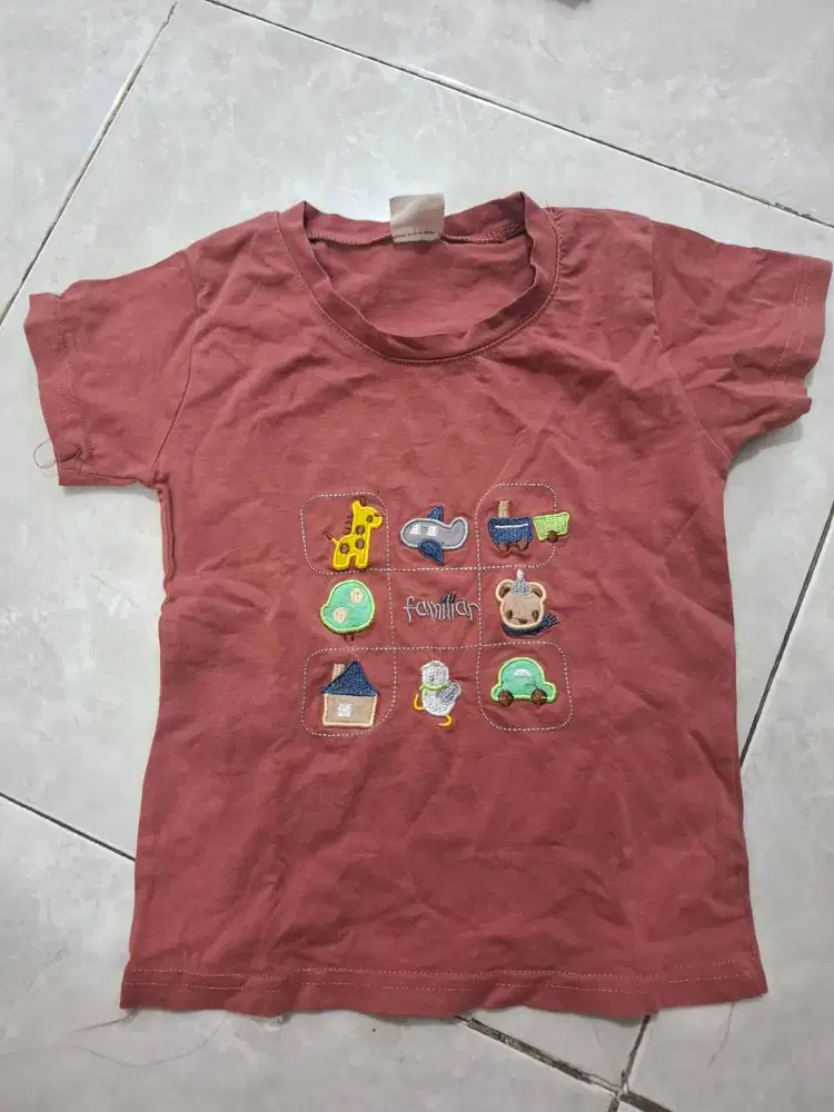 FREE/GRATIS: Kaos Anak Branded Familiar Warna Terracotta