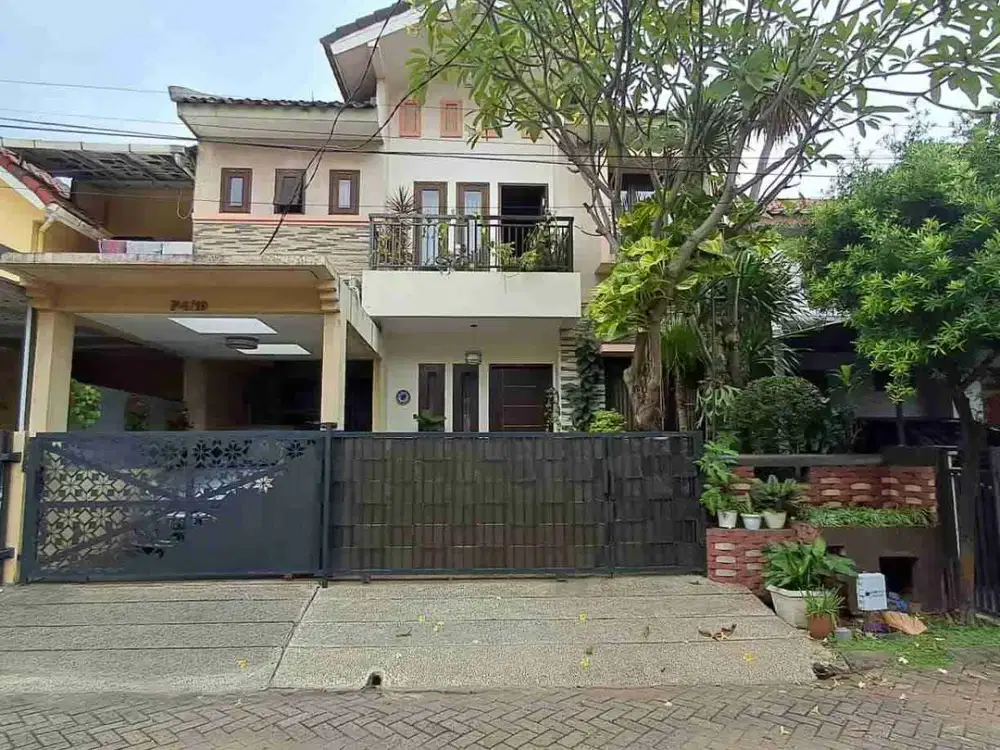 Rumah minimalis bangunan baru asri siap huni 2 lantai semi furnished di kemang pratama 3