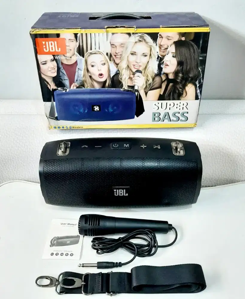 Speaker Bluetooth JBL Super Bass + Karaoke Original