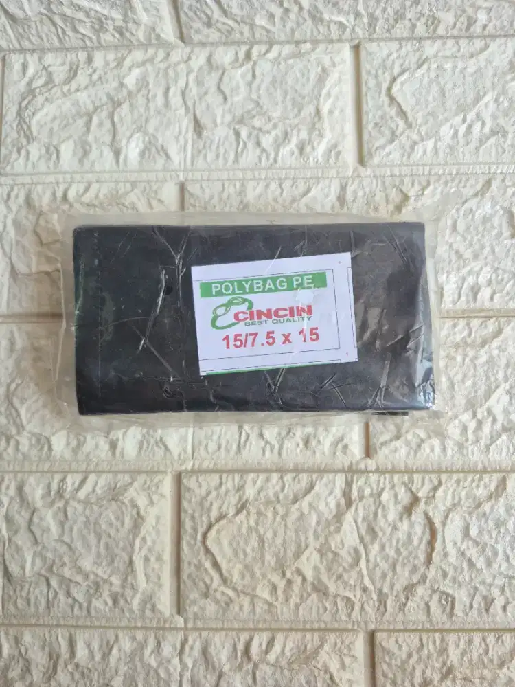 Plastik Polybag PE Merek Cincin ukuran 7.5 x 15cm