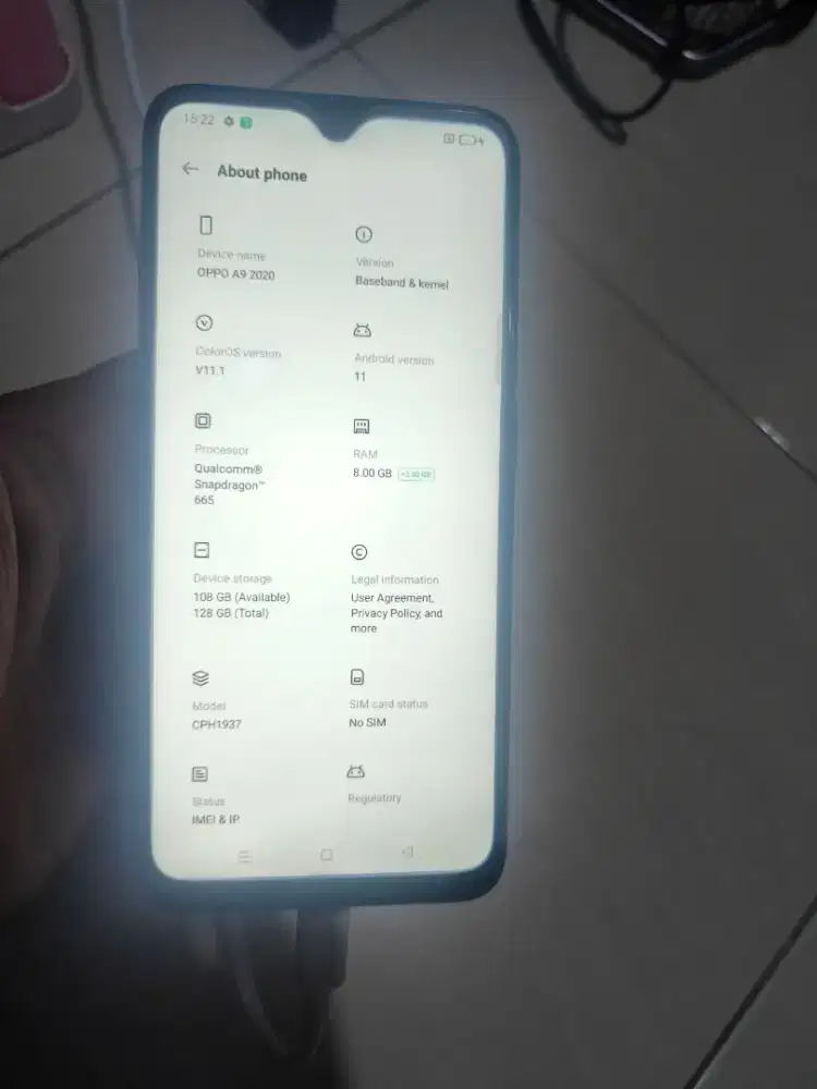 Oppo A9 2020 ram 8+5/128