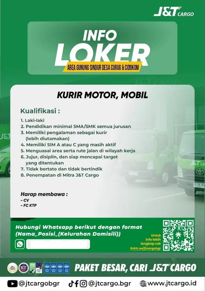 Kurir paket Jnt Cargo