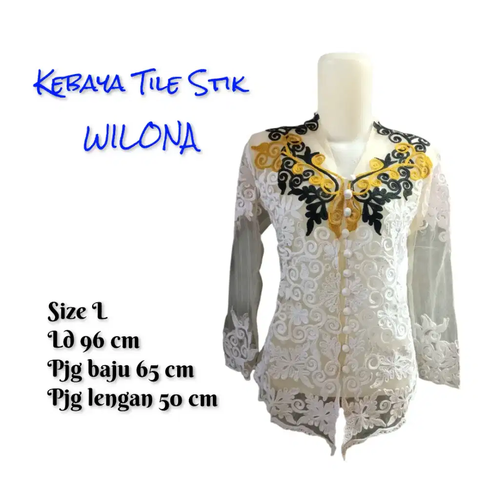 Kebaya Tile Stik Wilona Lengan Panjang size L