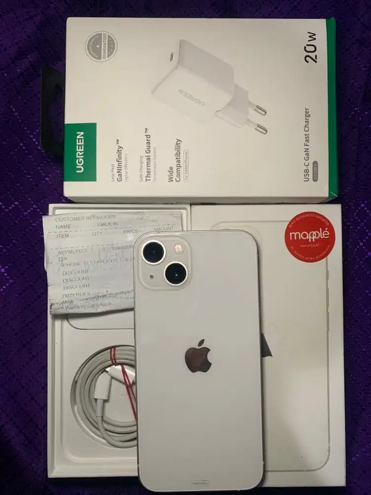 iphone 13 128gb starlight resmi ibox/digimap like new