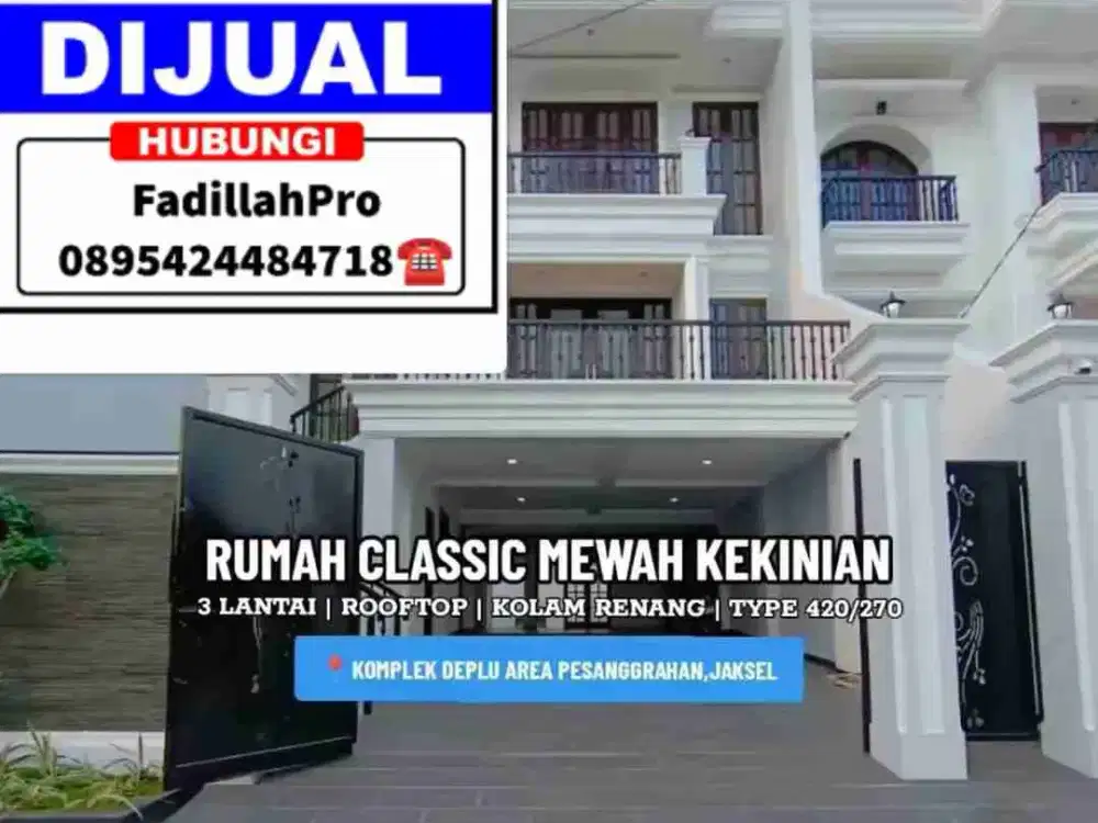 FOR SALE RUMAH MEWAH KOMPLEK DEPLU SISA 1 UNIT