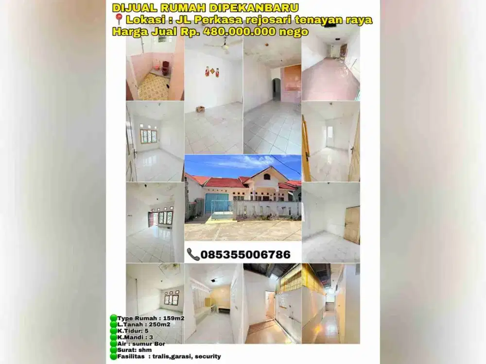 dijual rumah jln.perkasa rejosari tenayan raya