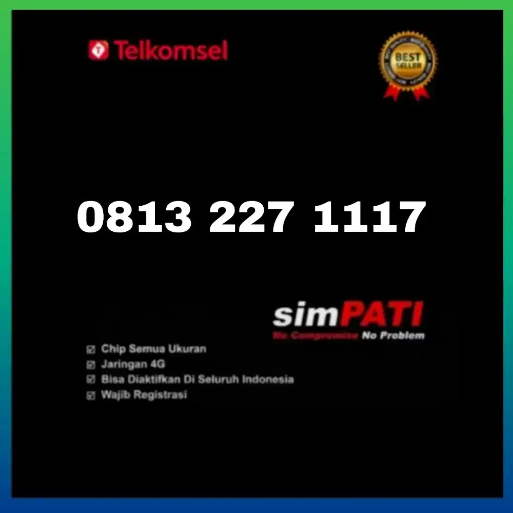 Anting nomor Cantik simpati Telkomsel 11 digit