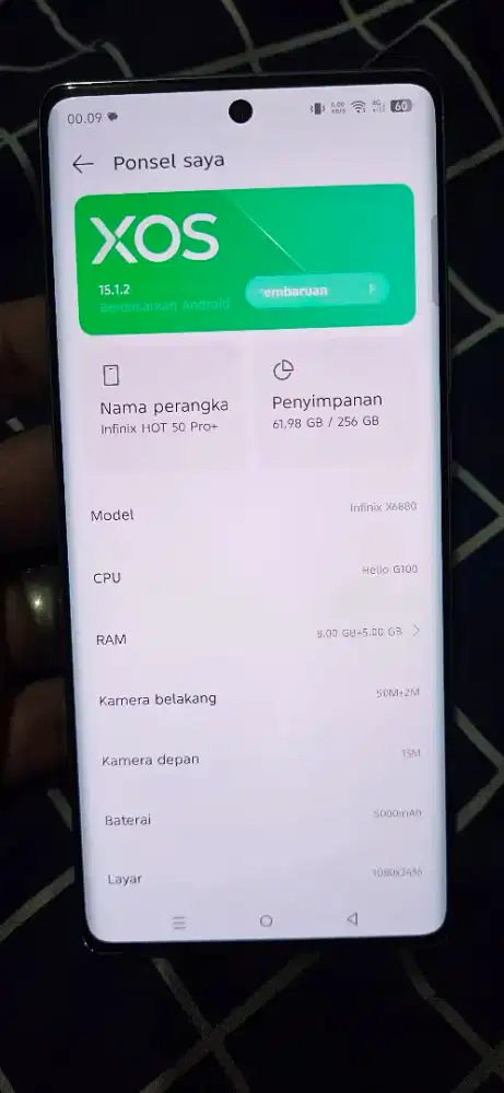 Infinix hot 50 pro+ plus 8+5/256gb
Full original