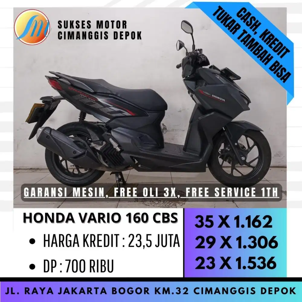 DI SUKSES MOTOR VARIO 160 CBS 2025 DP 700 ANGSURAN RINGAN