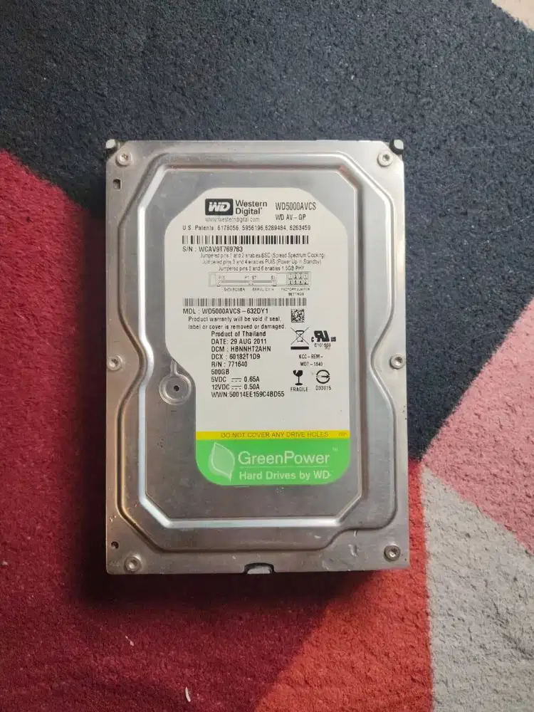 HDD Harddisk Western Digital 500GB SATA - Sesuai Gambar