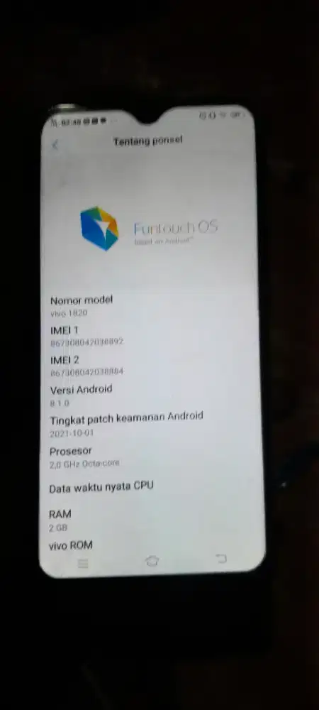 Hp vivo y91c batangan