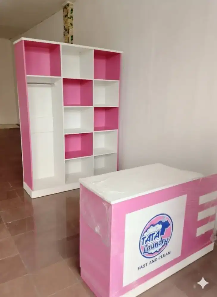 Rak & Meja Kasir Laundry Ready Stock Free Ongkir Jabodetabek Bisa COD