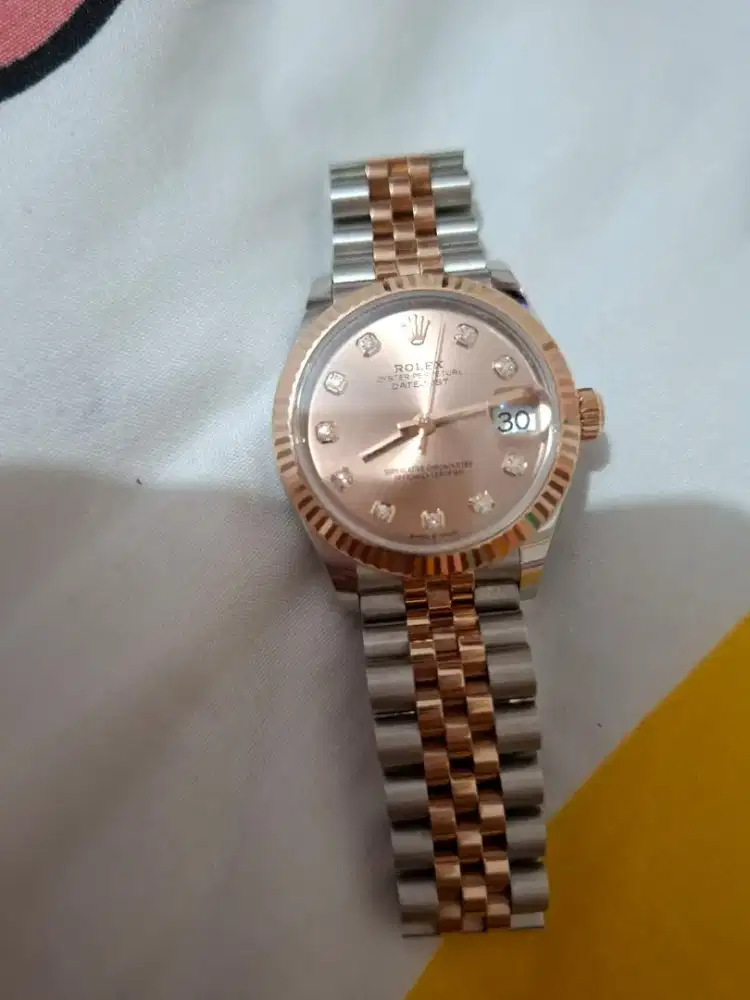 Rolex datejust 31 rosegold diamond