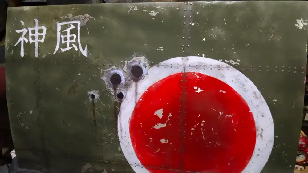 Hiasan dinding body pesawat zero japan ww2 vintage sepeda jam antik