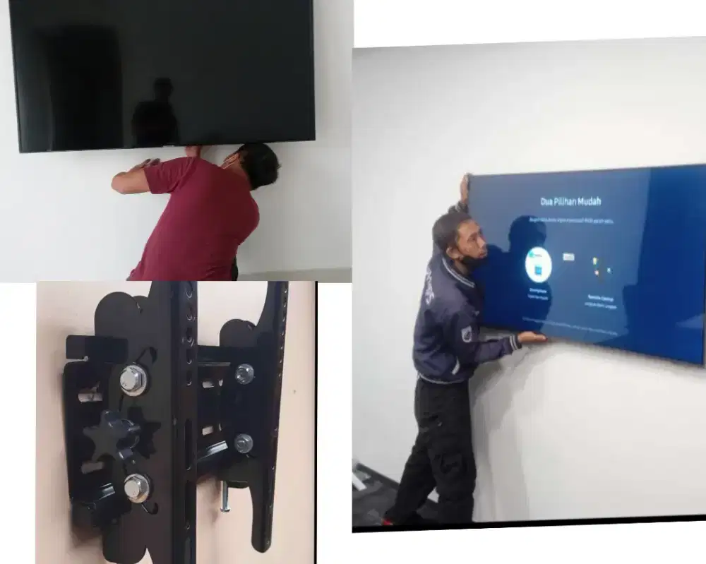 Braket +pasang atau jasa pasang terima rapih breket bracket led tv