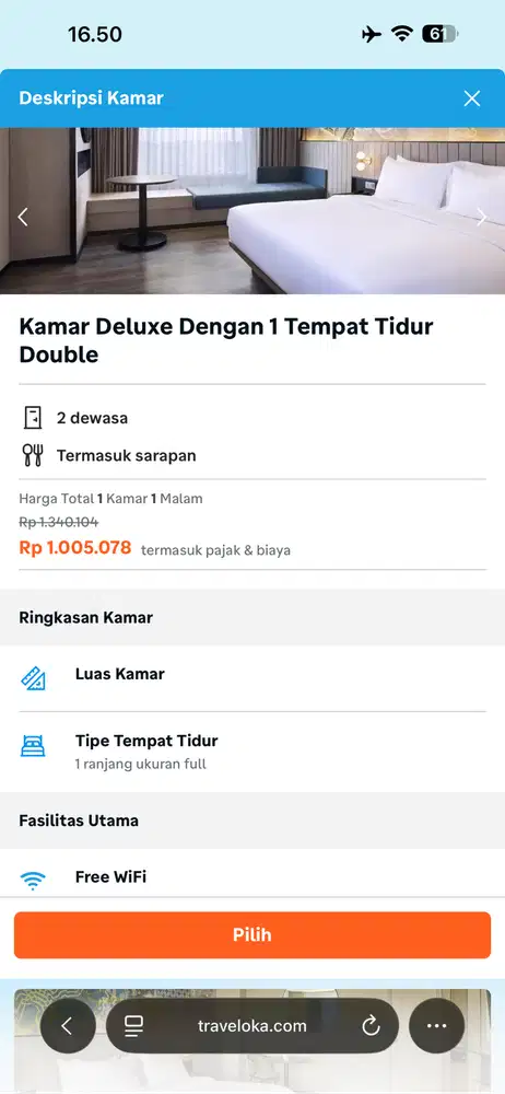 Voucher menginap hotel mercure bengkulu tipe deluxe