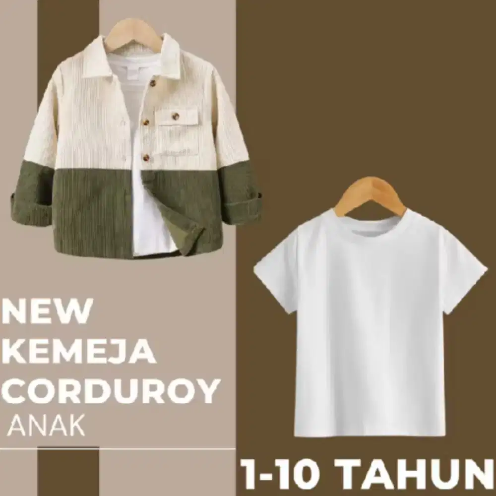 Cod kemeja anak corduroy
