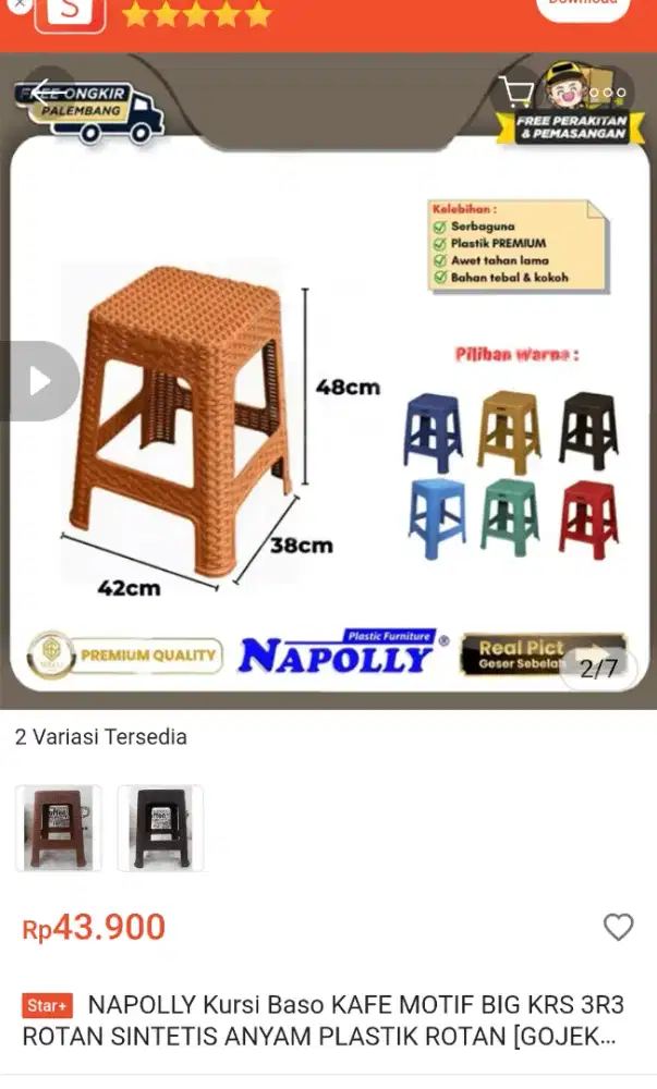 Kursi Dagang Kursi Baso Napolly