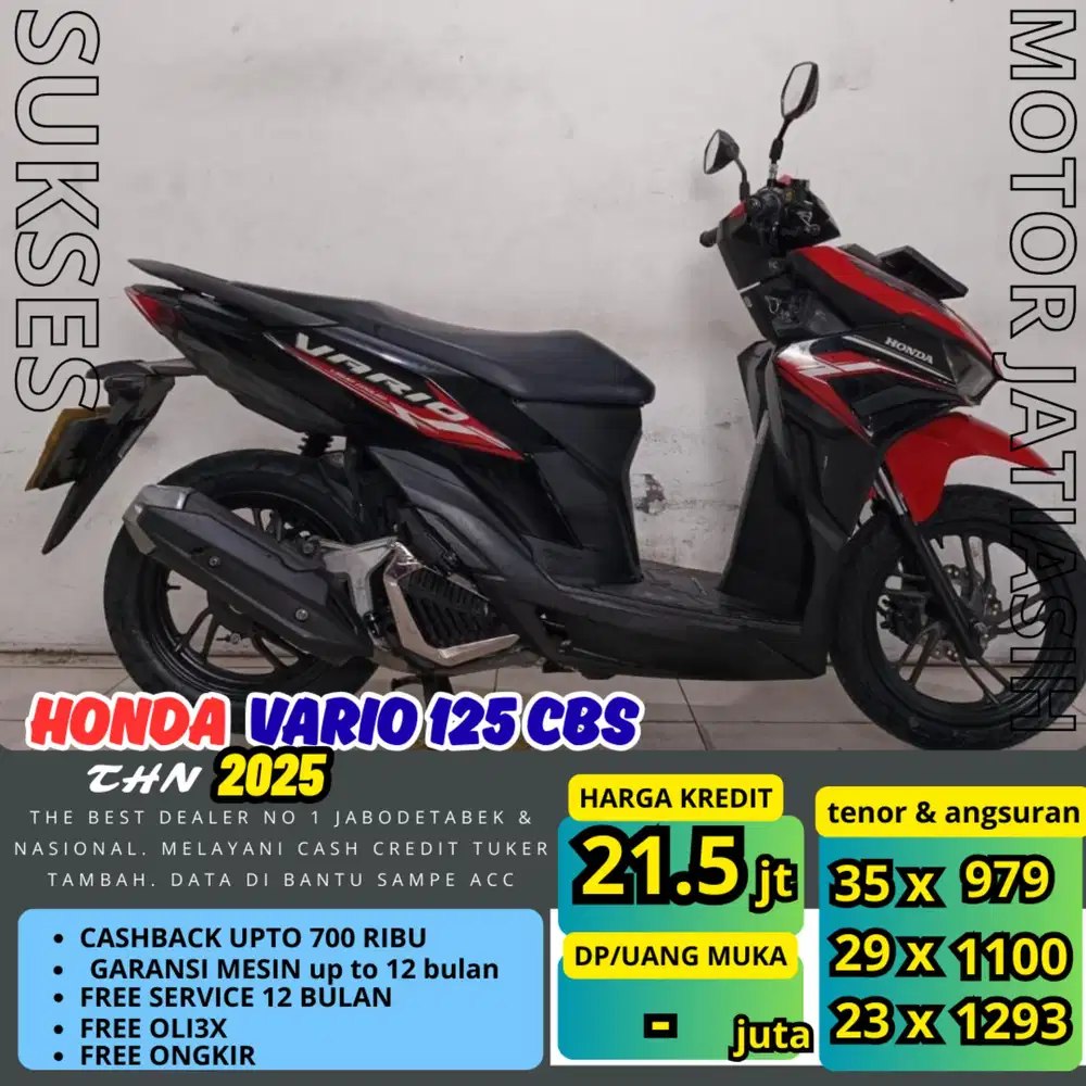 PROMO SUKSES MOTOR ANGSURAN TERMURAH HONDA VARIO 125 CBS 2025