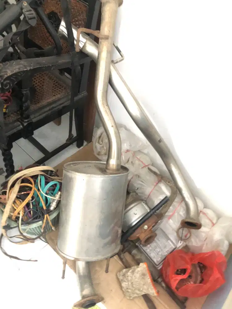 Knalpot original bawaan + catalic coverter toyota innova reborn