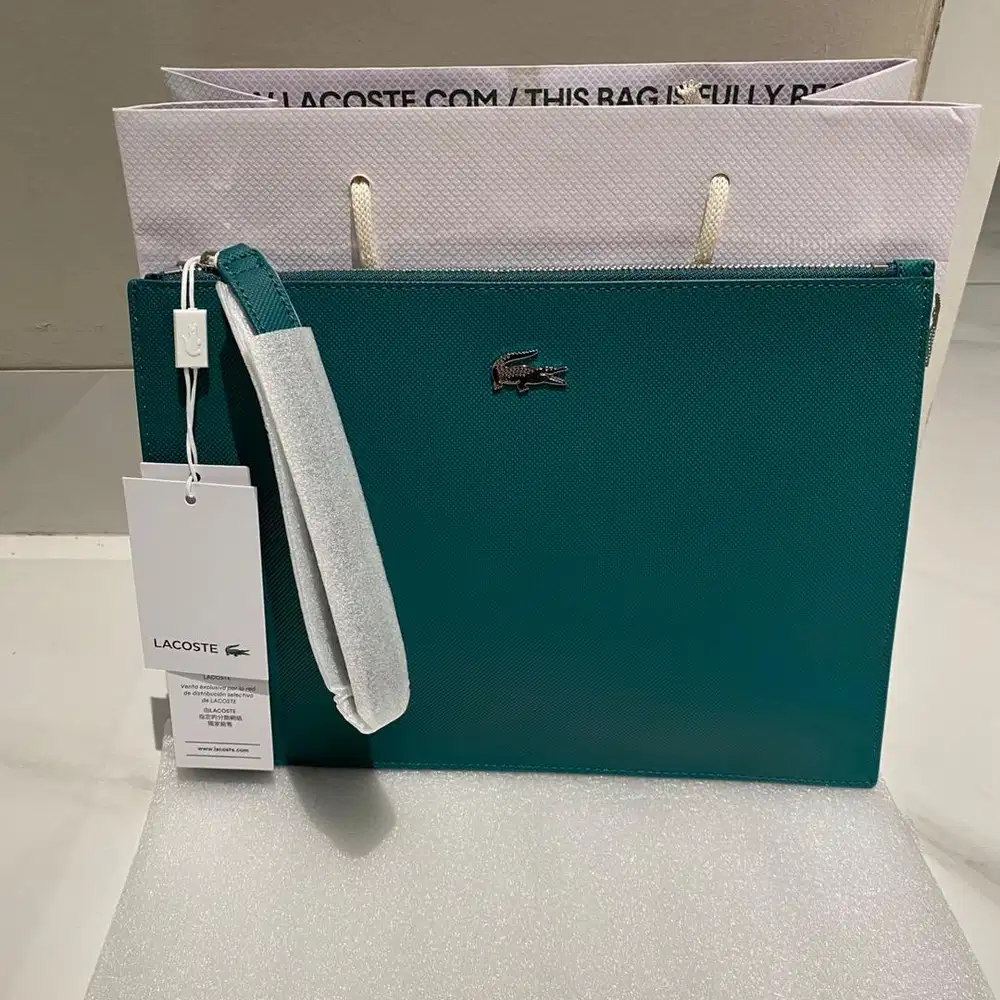Pouch lacoste clutch laki laki tas lacoste