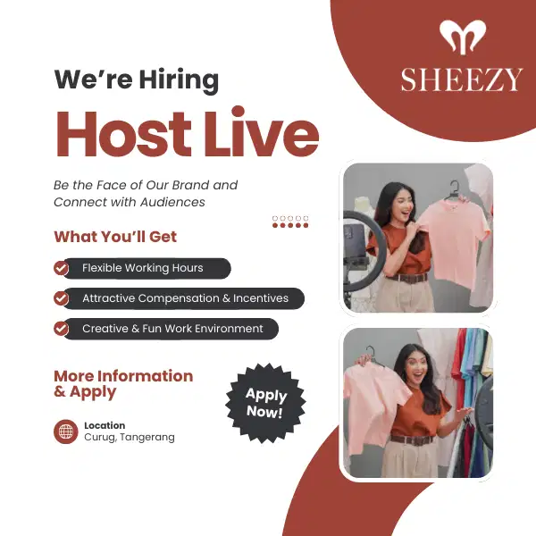 Loker Host Live Shopee Tiktok di Curug Tangerang