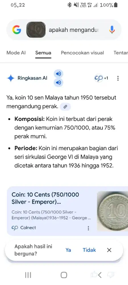Koin perak malaya