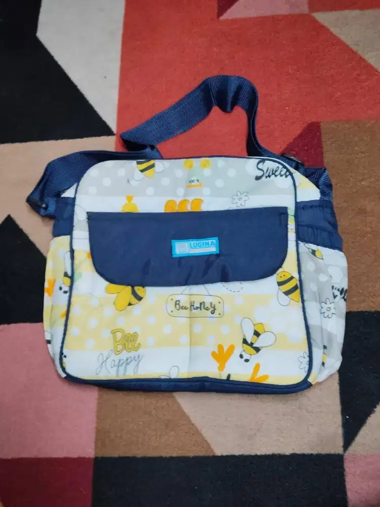 Tas Bayi motif Lebah Bee -Tas Pergi Bayi / Tas Posyandu Puskesmas