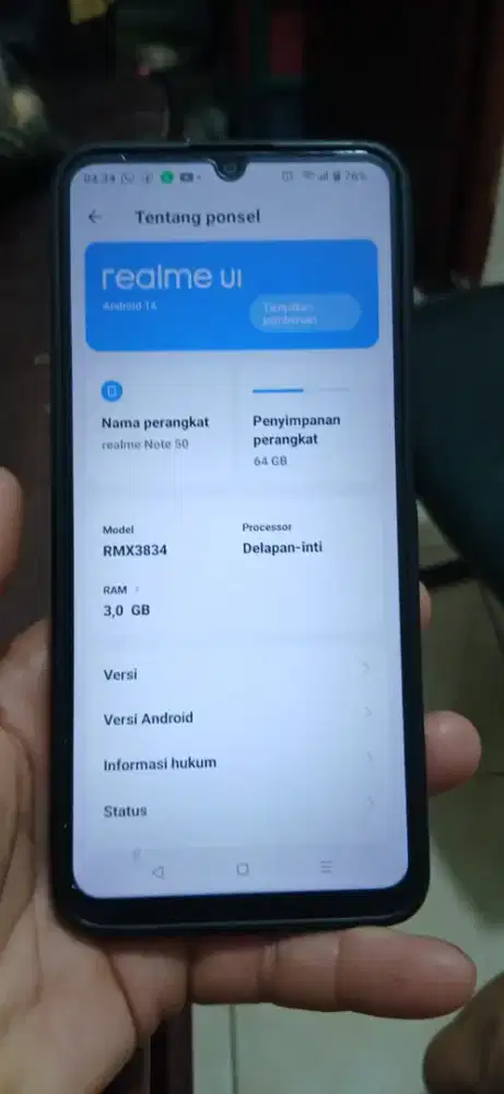 Realme Not 50 lengkap
