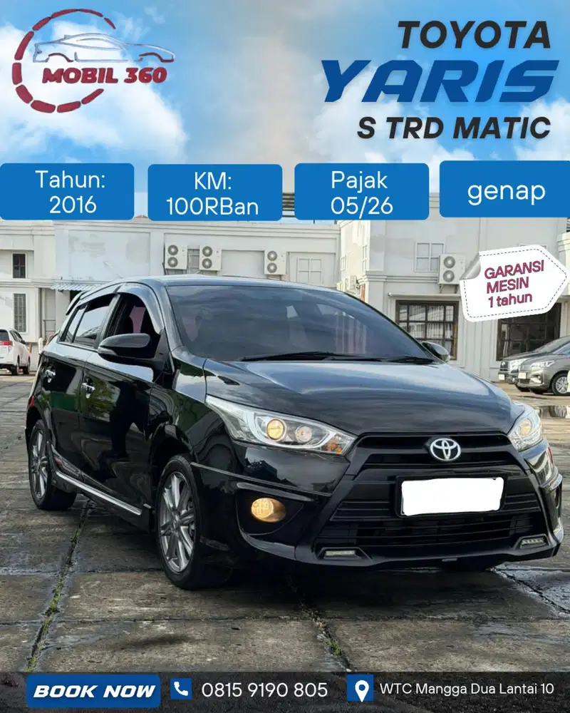 Yaris S TRD Sportivo 1.5 matic tahun 2016