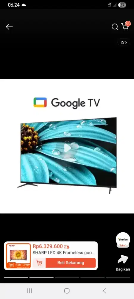 Sharp 55inch smart tv