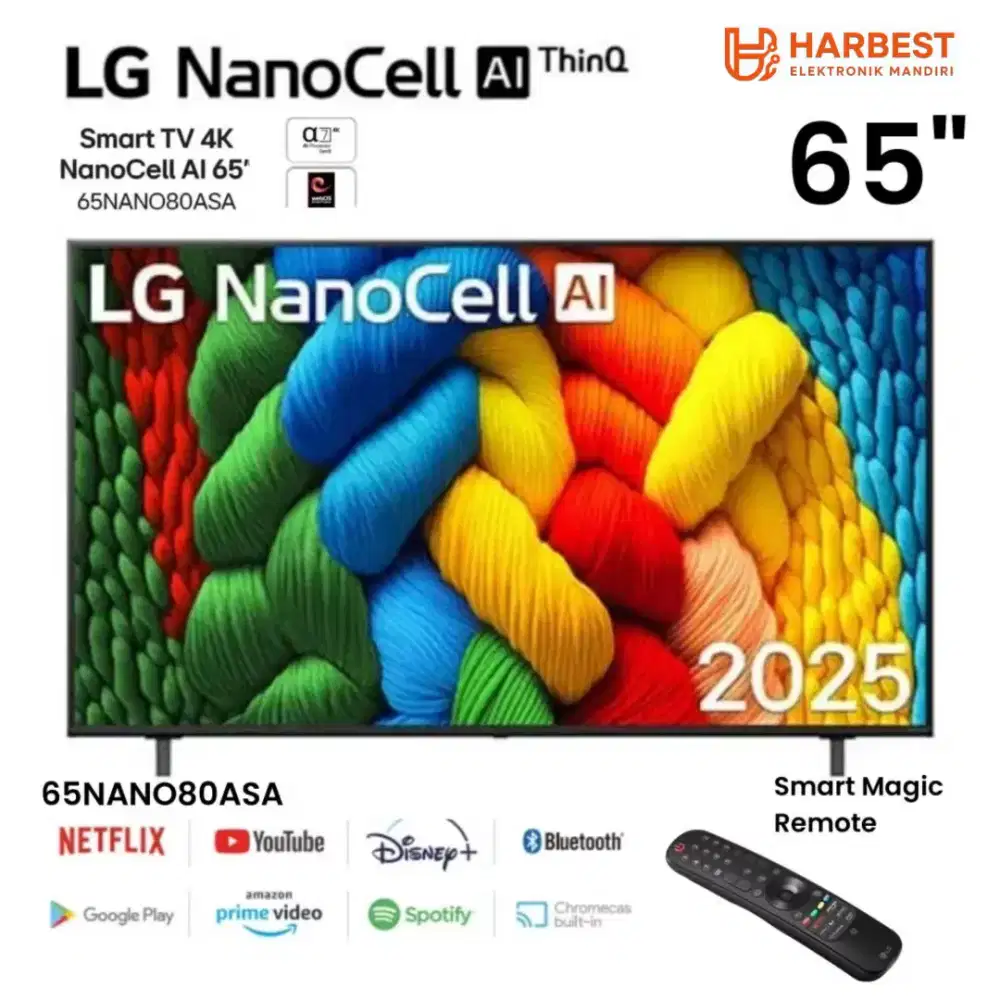 LG NanoCell TV 4K Smart TV 65 Magic Remote LG 4K Alpha7 AI Processor