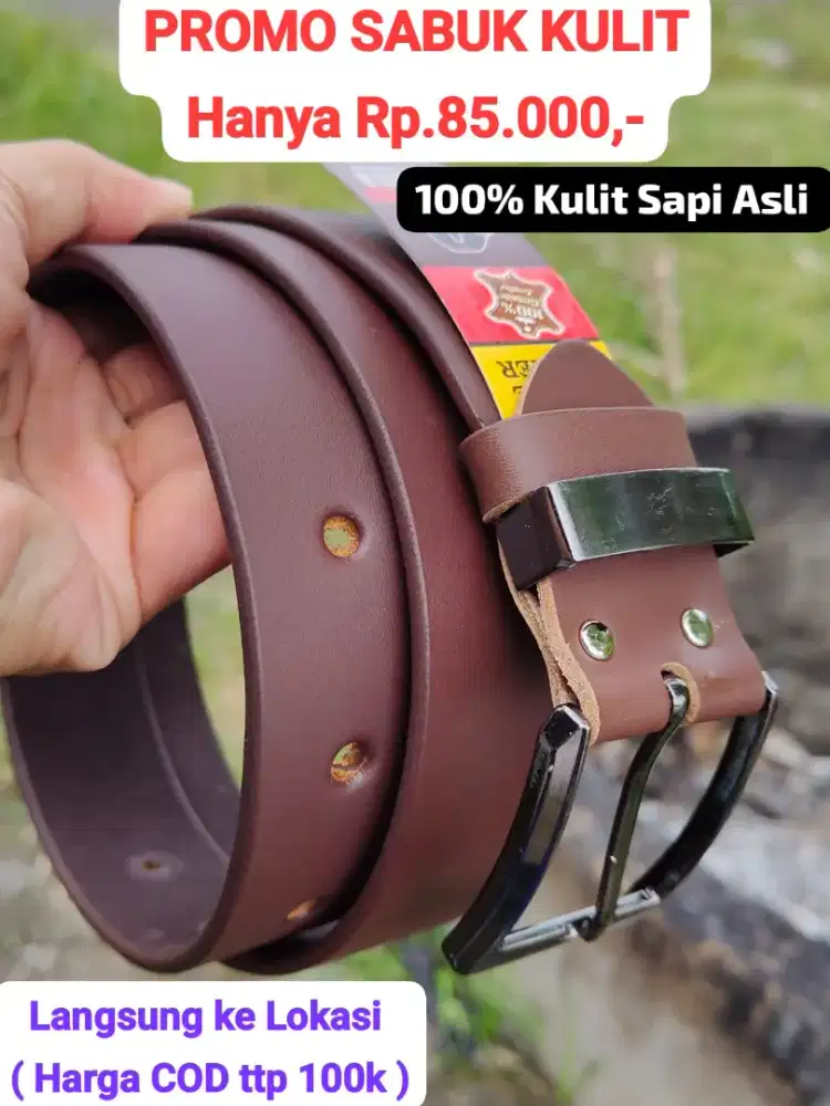 SABUK KULIT SAPI ASLI ( 1 LAPIS )