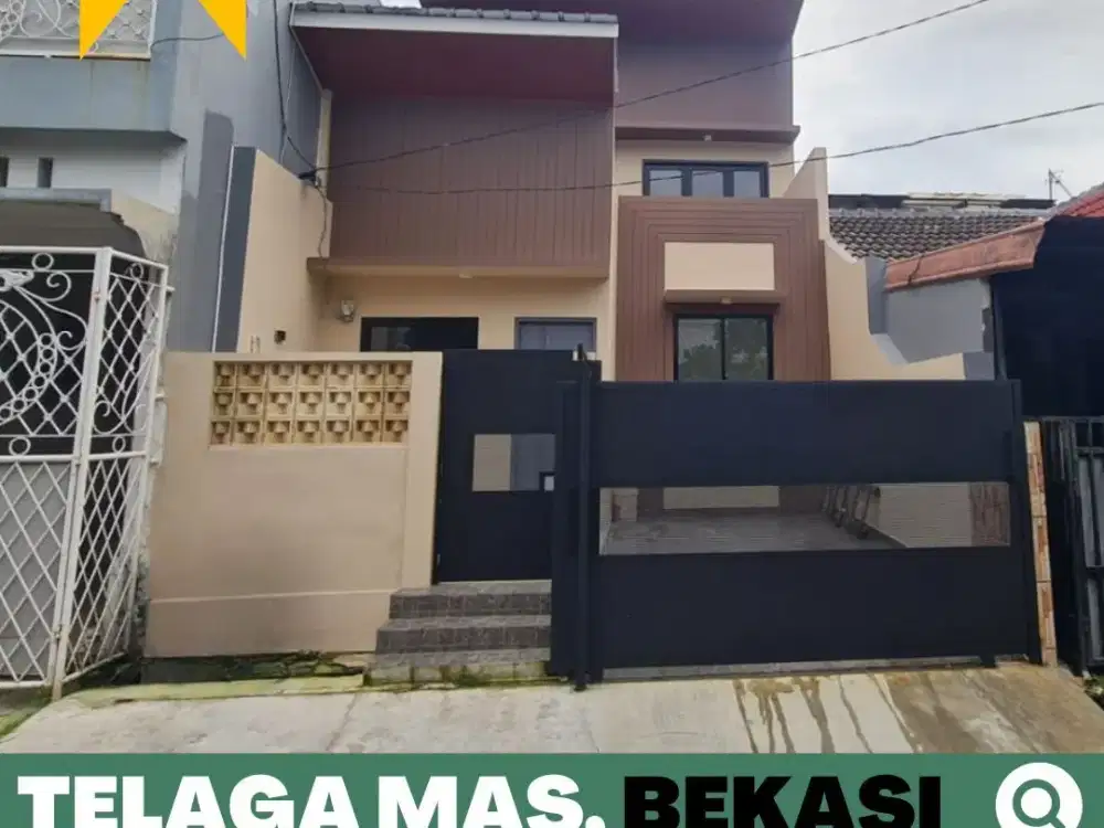 Rumah dijual Murah, 2 Lantai, Baru, Telaga Mas, 5 Menit Stasiun Bekasi
