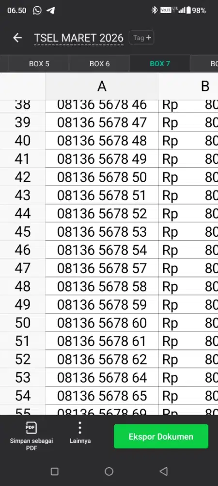 Nomor cantik Telkomsel