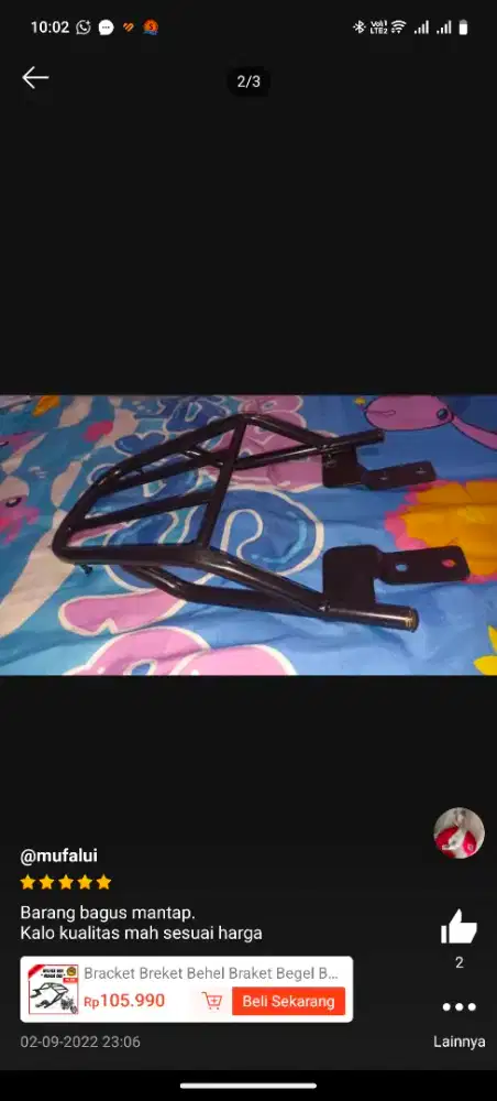 Bracket motor vixion old