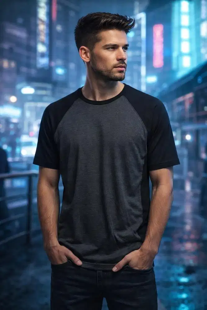 Navy & Navy Basic T-Shirt