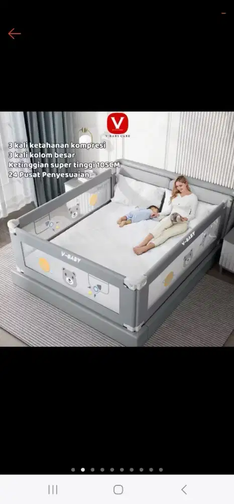 Railing pembatas tempat tidur bayi
