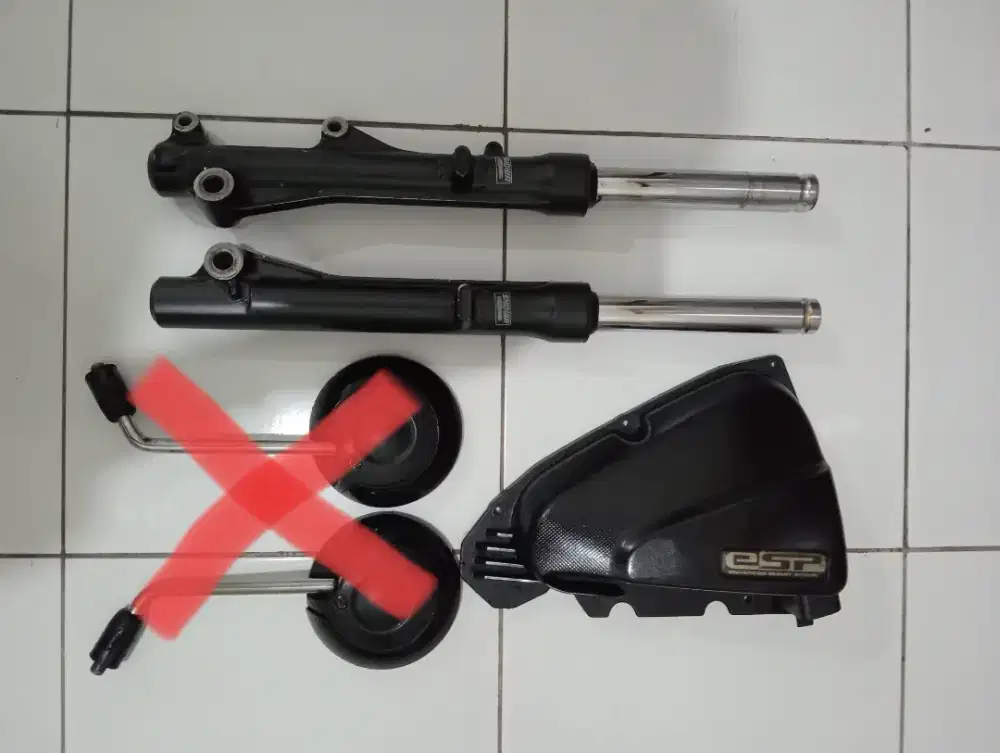 shock depan + tutup box filter scoopy esp, beat fi
