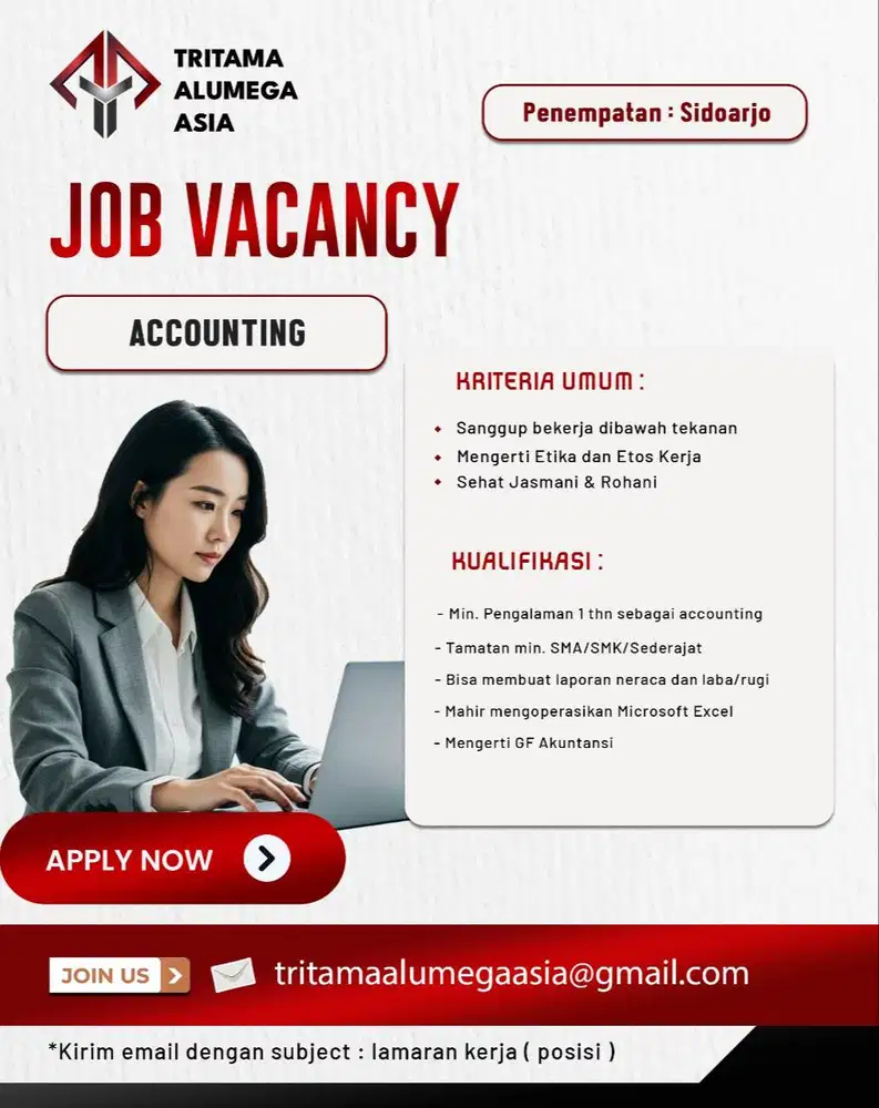 Lowongan kerja untuk Accounting