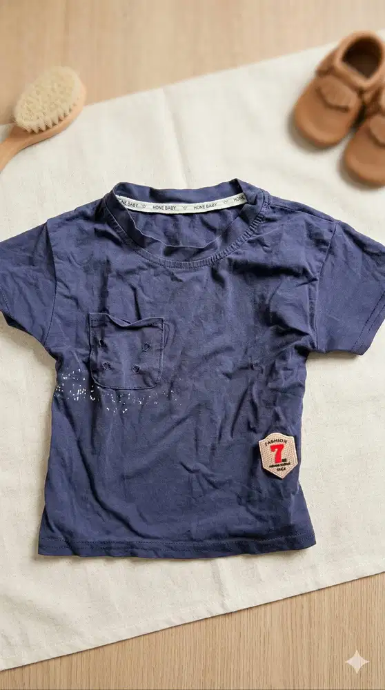 [GRATIS RAMADHAN] Baju Anak Navy Blue - Casual Look (Size Bayi/Balita)