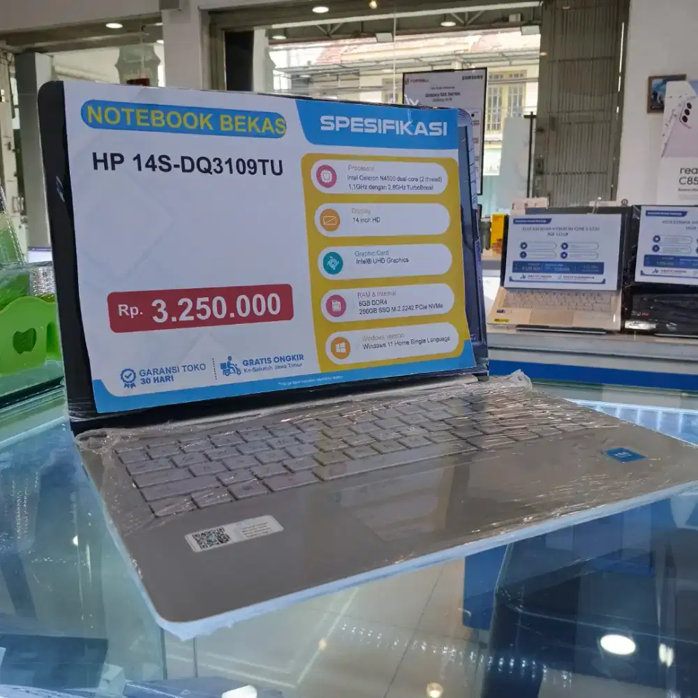 Laptop Bekas HP Intel Celeron 4500 Memori 8/256GB