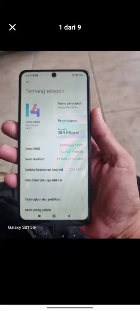 Xiaomi Redmi Note 10 Pro 6+5  internal 128