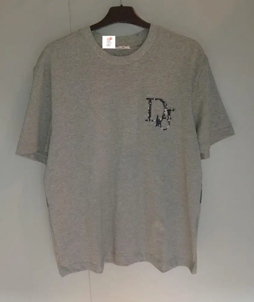 CHRISTIAN DIOR BIG LOGO TSHIRT GREY
